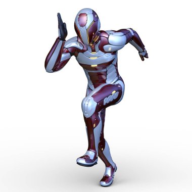 Siber adam 3D cg render