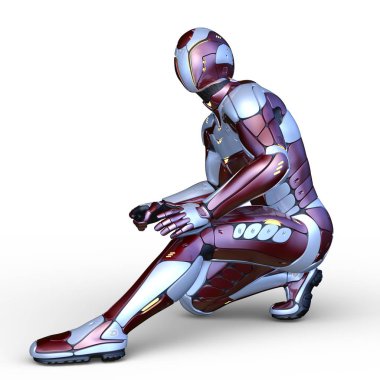 Siber adam 3D cg render