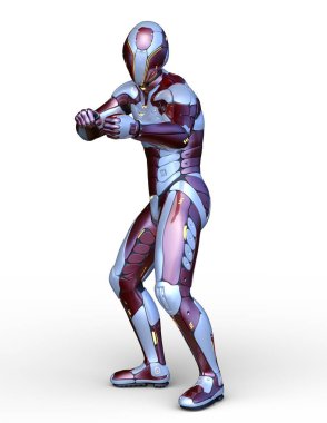 Siber adam 3D cg render