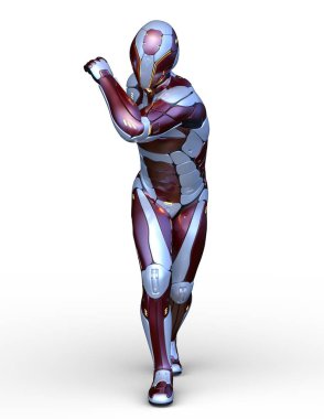 Siber adam 3D cg render