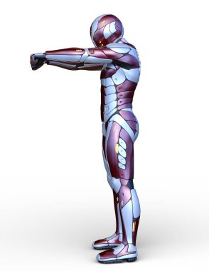 Siber adam 3D cg render