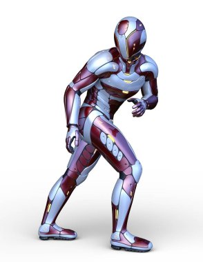 Siber adam 3D cg render