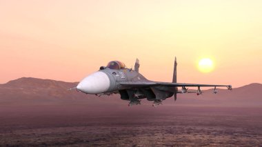 3D cg işleme avcı uçağı