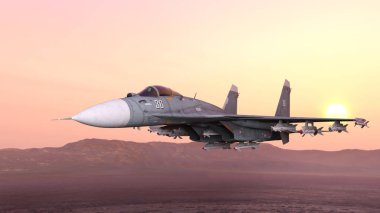 3D cg işleme avcı uçağı