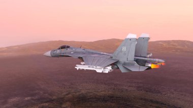 3D cg işleme avcı uçağı