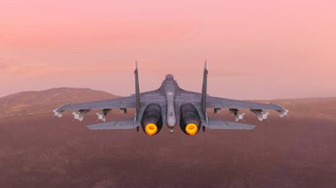 3D cg işleme avcı uçağı