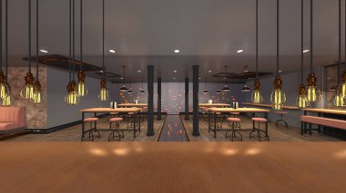 Restoran 3D cg render