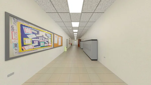 Rendering Building Hallway — Stock Photo, Image