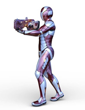 Siber adam 3D cg render