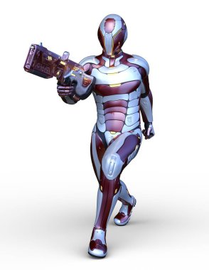 Siber adam 3D cg render