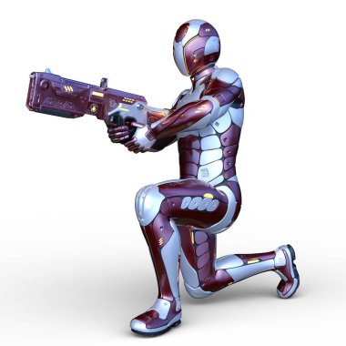 Siber adam 3D cg render