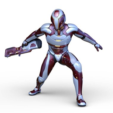 Siber adam 3D cg render