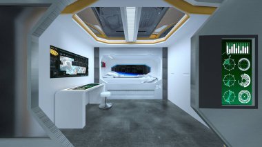 Uzay istasyonunun 3d cg görüntülemesi