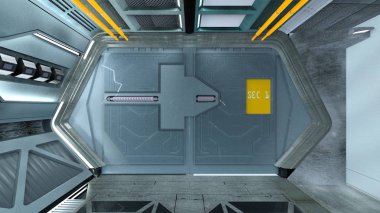 Uzay istasyonunun 3d cg görüntülemesi