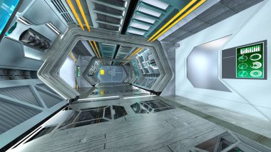 Uzay istasyonunun 3d cg görüntülemesi