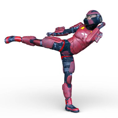 cyber kadının 3D cg işleme