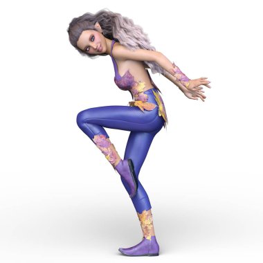 3D cg işleme etkin kız