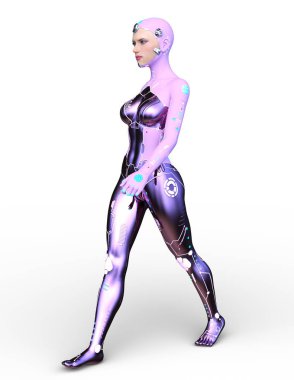 cyber kadının 3D cg işleme