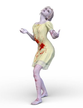 3D cg işleme kansız kız