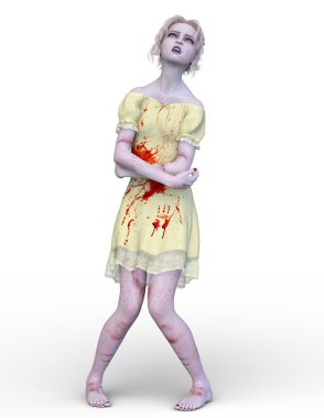 3D cg işleme kansız kız