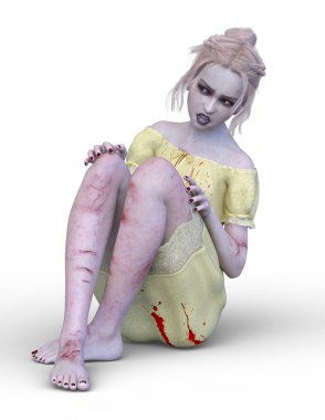 3D cg işleme kansız kız