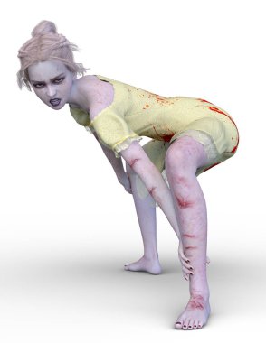 3D cg işleme kansız kız