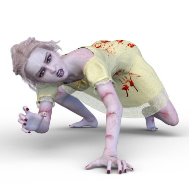 3D cg işleme kansız kız