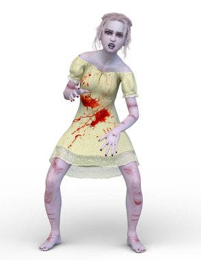 3D cg işleme kansız kız