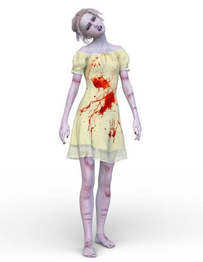 3D cg işleme kansız kız