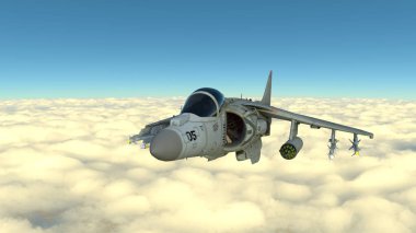 3D cg işleme avcı uçağı