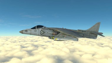 3D cg işleme avcı uçağı