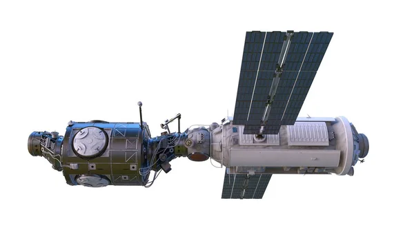 Rendering Del Satellite Spaziale — Foto Stock