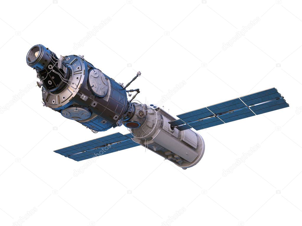 3D CG rendering of Space satellite