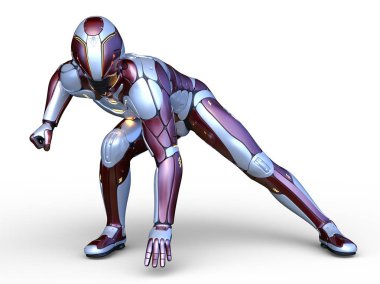 Siber adam 3D cg render