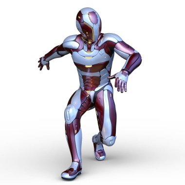 Siber adam 3D cg render