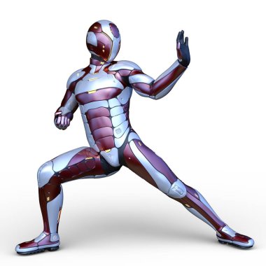 Siber adam 3D cg render