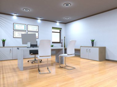 3D cg işleme Modern bina ofis