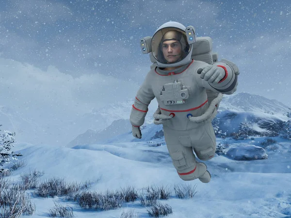 Darstellung Von Astronauten — Stockfoto
