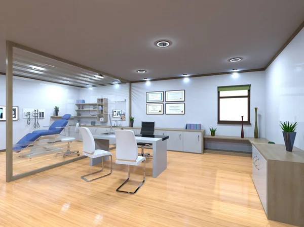 Rendering Modern Building Office — Stock Photo, Image