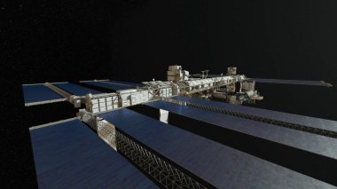 uzay gemisi 3D cg render. Bu görüntü bir şekilde döşenmiş tarafından Nasa unsurları.