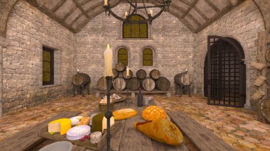 3D cg işleme Ortaçağ yaşam