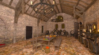 3D cg işleme Ortaçağ yaşam