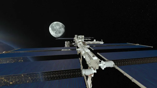 우주선의 렌더링입니다 이미지 Nasa의 — 스톡 사진