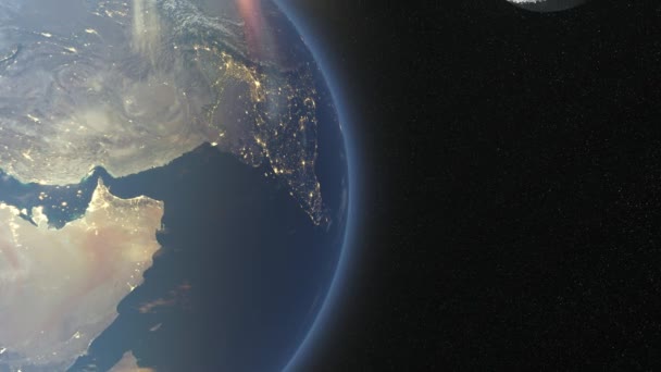 Rendering Van Ruimte Planeet Elementen Van Deze Afbeelding Ingericht Door — Stockvideo