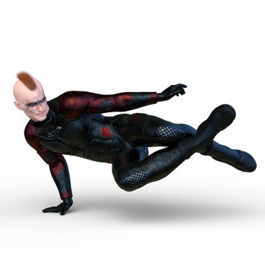 3D cg işleme karanlık kahraman