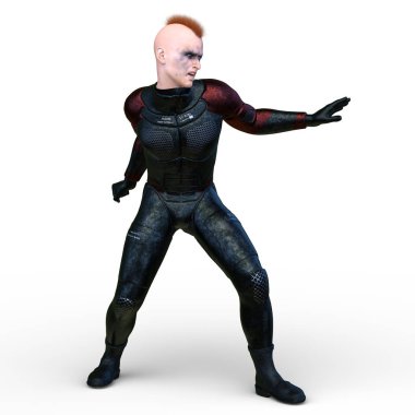 3D cg işleme karanlık kahraman