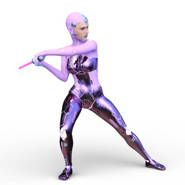 cyber kadının 3D cg işleme