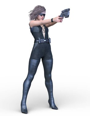 3D cg işleme karanlık kahraman