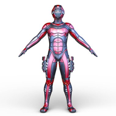 Siber adam 3D cg render