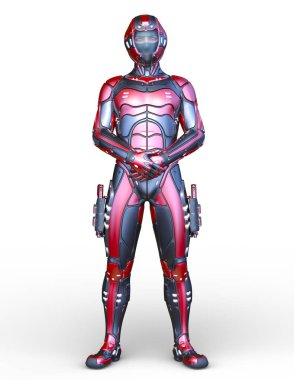 Siber adam 3D cg render